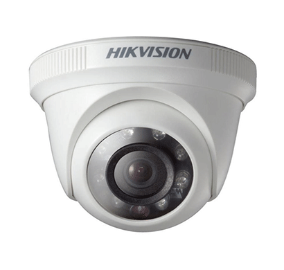 hikvision ds-2ce56c0t-irp 720p hd indoor ir turret night vision dome camera (white)